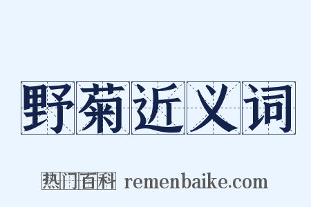野菊近义词是什么意思的图片